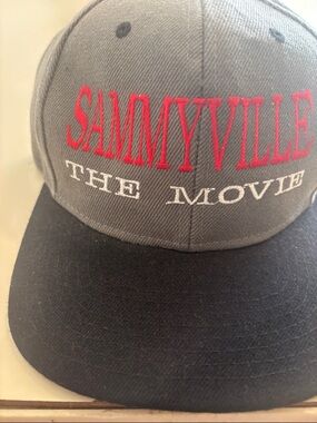 SAMMYVILLE The Movie Grey and Black Snapback Hat with Red Embroidery